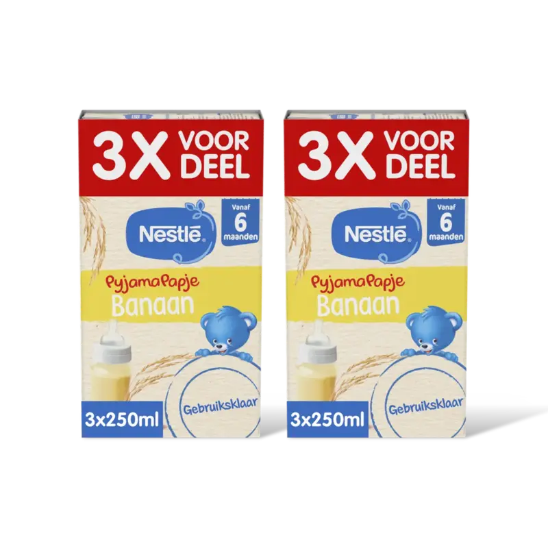 Nestlé Pyjamapapje banaan 6m+ 3x voordeel 2-pck