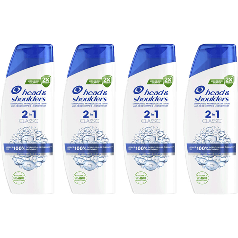 Een afbeelding van Head & Shoulders 2-in-1 Classic shampoo 4-pack