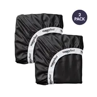 HappyBed 2 hoeslakens 160x200+35cm black