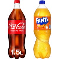 Een afbeelding van Coca-Cola Original taste & Fanta Orange