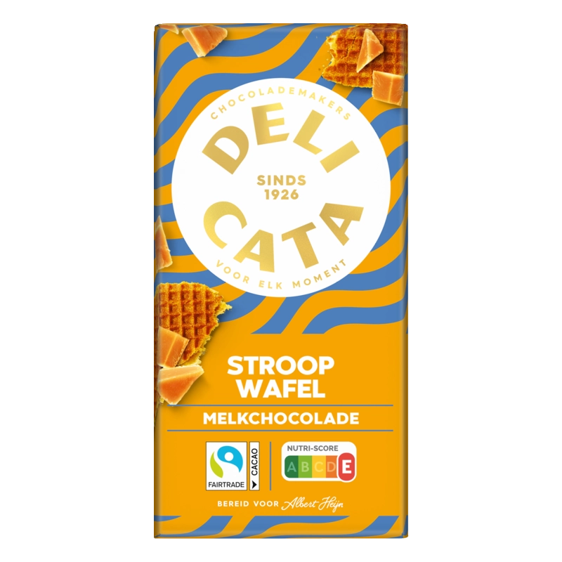 Reep melkchocolade stroopwafel