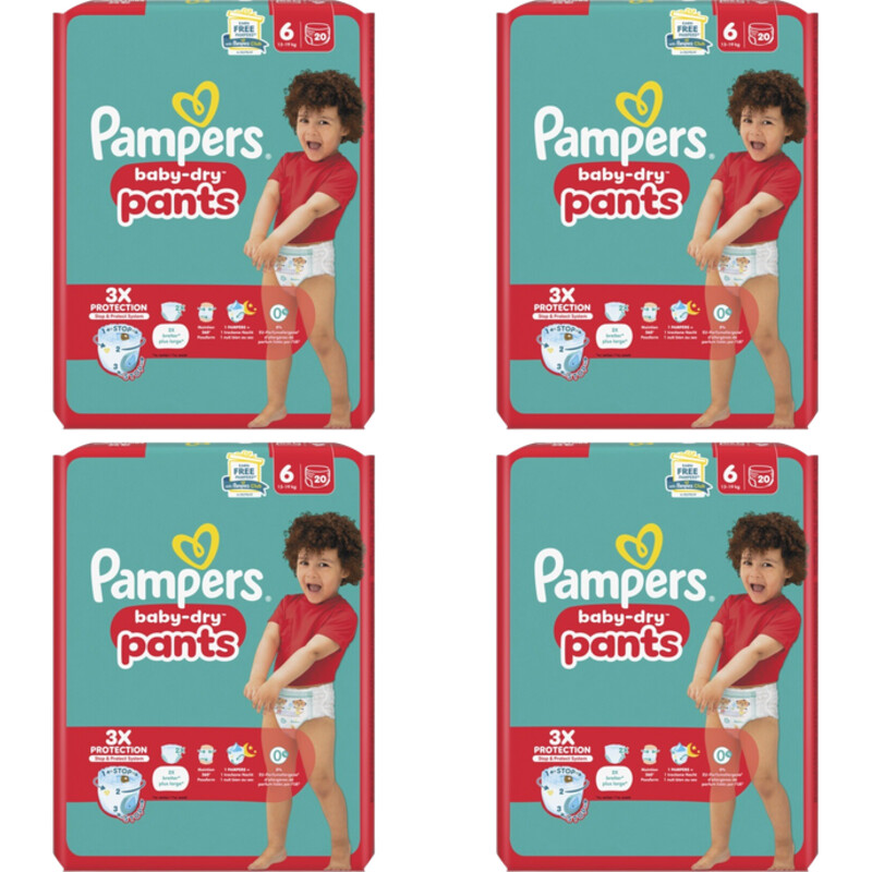Baby dry pants luierbroek maat 6 4-pack