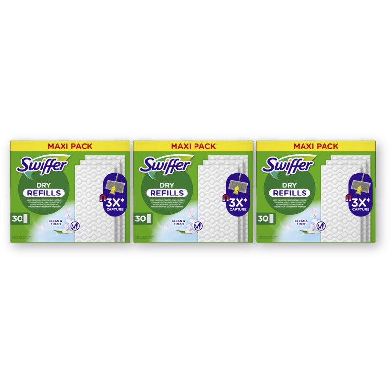 Swiffer Vloerdoekjes droog navulling maxi 3-pack