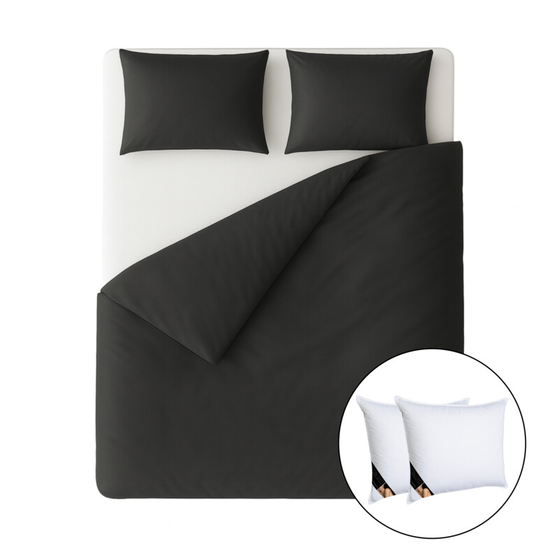 Een afbeelding van Ten Cate Katoensat dbo 240x200/220 antraciet 2k