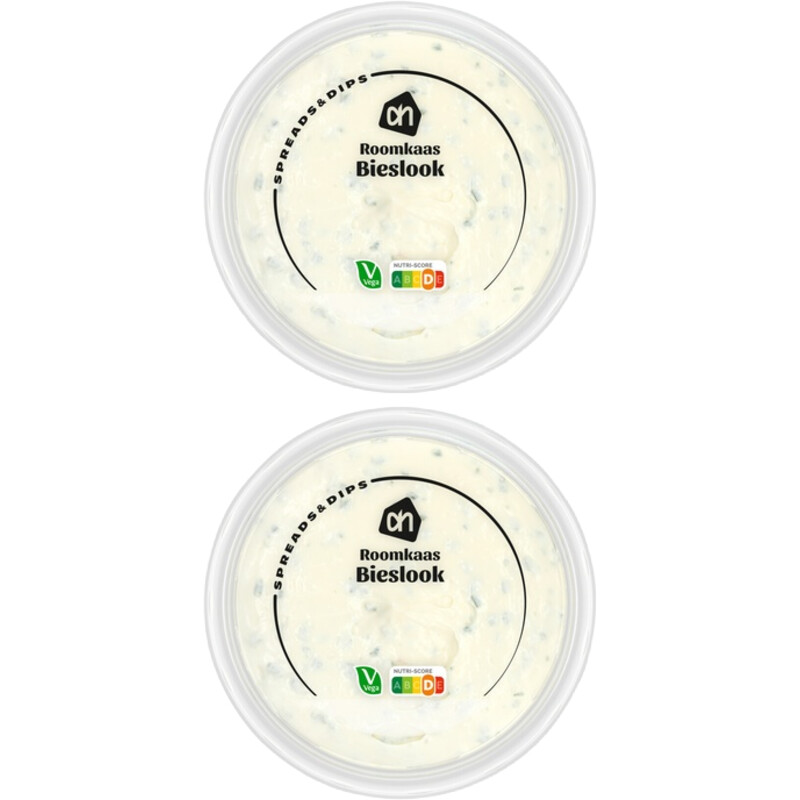 Een afbeelding van AH Roomkaas met bieslook 2-pack
