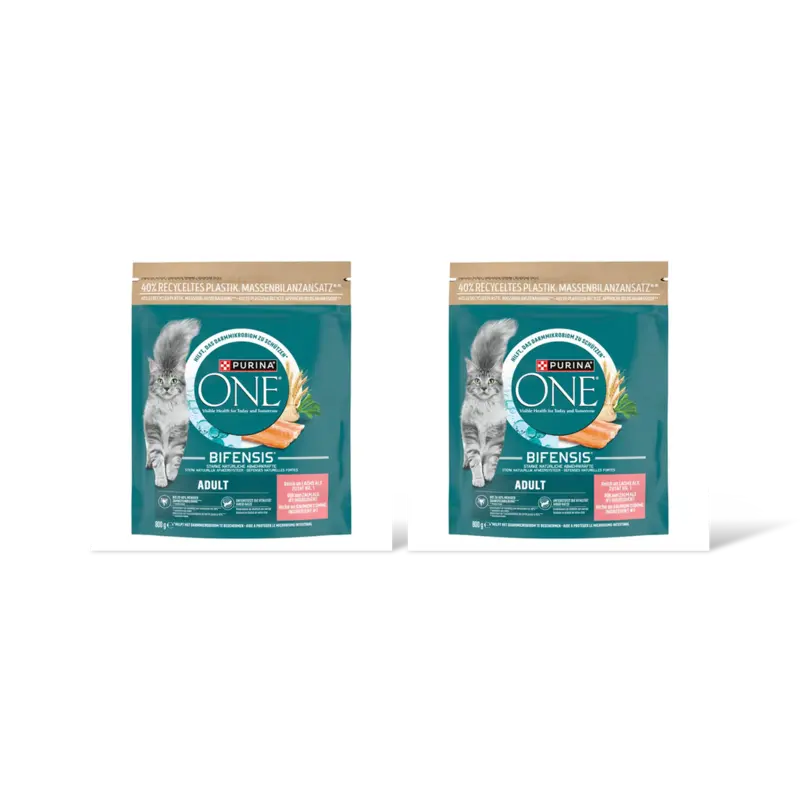 Purina ONE Adult rijk aan zalm 2-pack