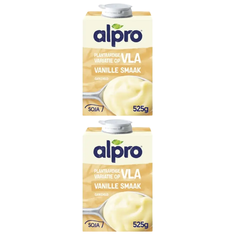 Alpro Plantaardige vla vanillesmaak 2-pack