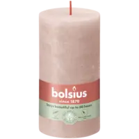 Bolsius Rustieke kaars 13cm misty pink
