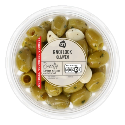 pdp-image-AH Groene olijven met knoflook