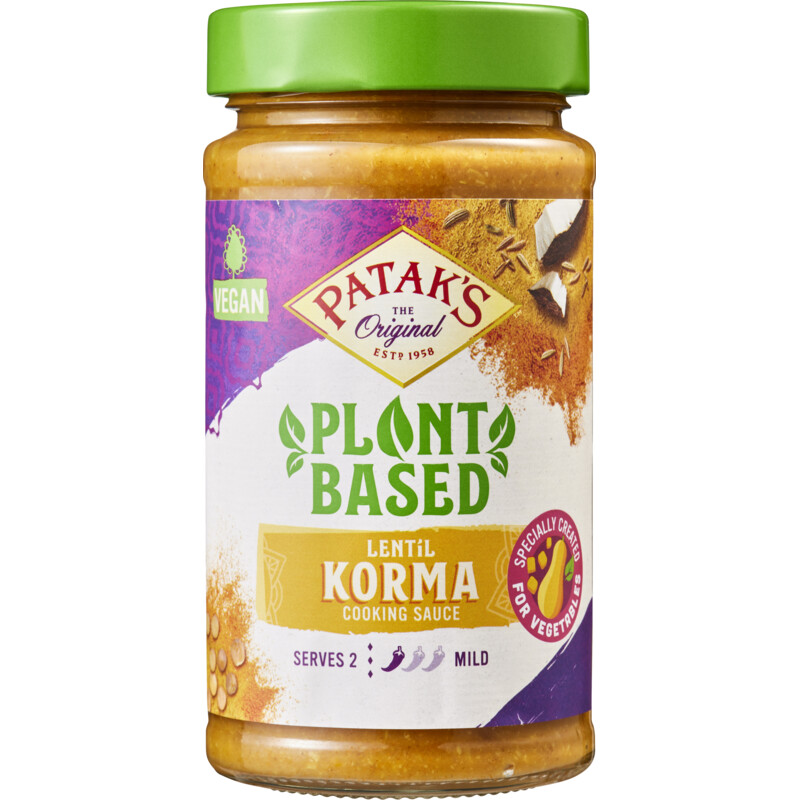 Een afbeelding van Patak's Korma lentil cooking sauce
