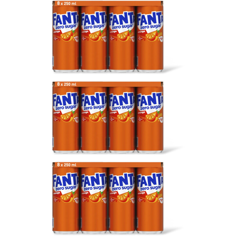 Fanta Orange zero sugar 24-pack