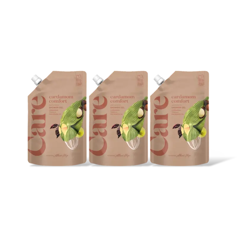 Care Cardamom comfort shower gel refill 3-pck