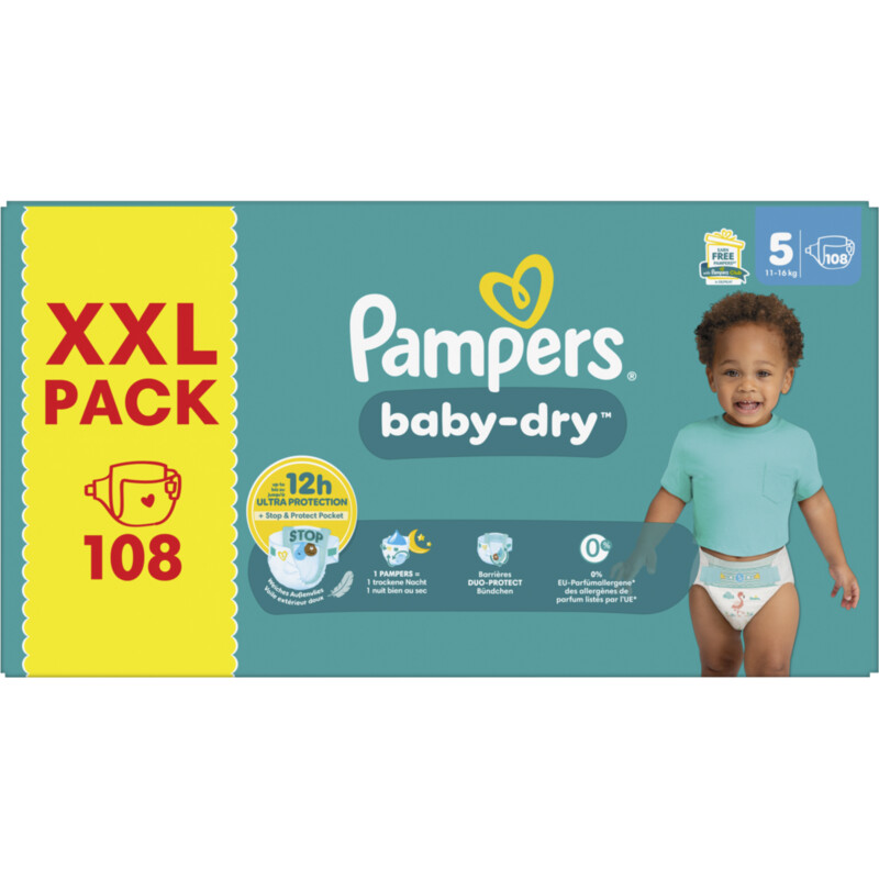 Een afbeelding van Pampers Baby-dry luiers XXL pack maat 5