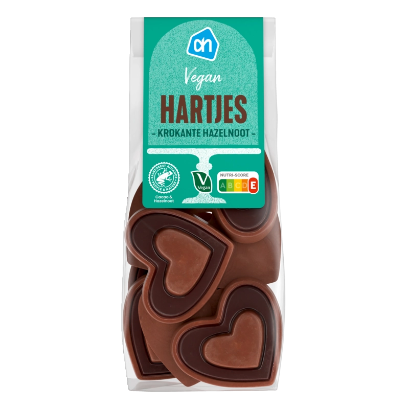AH Vegan hartjes krokante hazelnoot