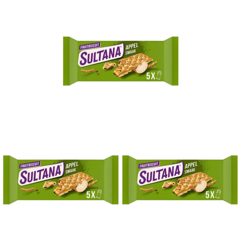Fruitbiscuit appel smaak 3-pack