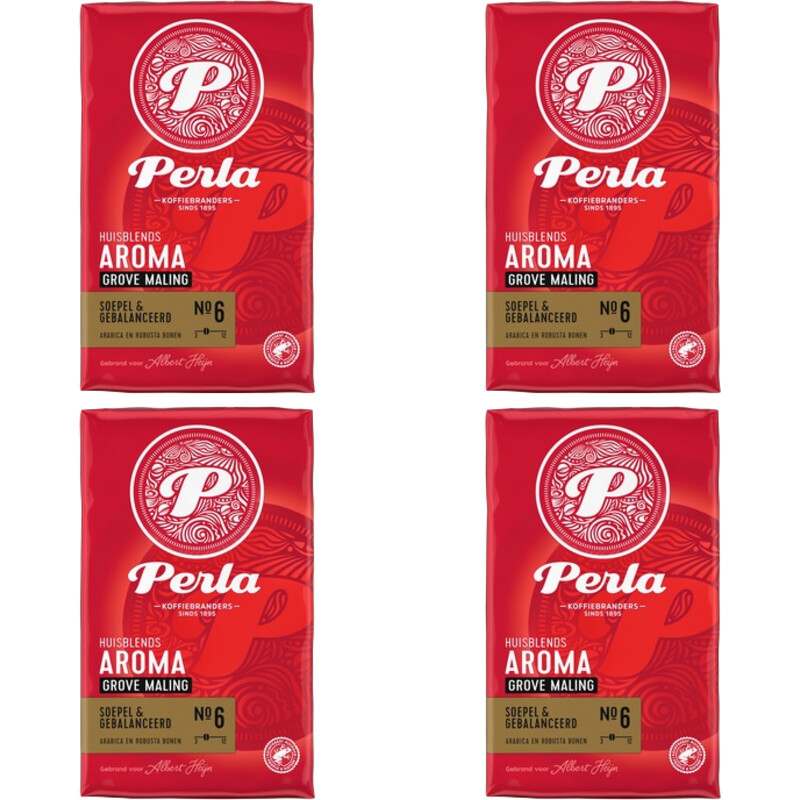 Een afbeelding van Perla Huisblends Aroma grove maling 4-pack