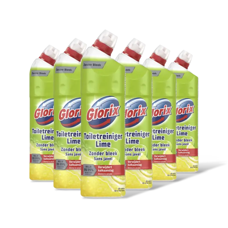 Glorix Toiletreiniger lime zonder bleek 6-pack