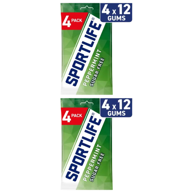 Sportlife Peppermint sugar free gums 8-pack