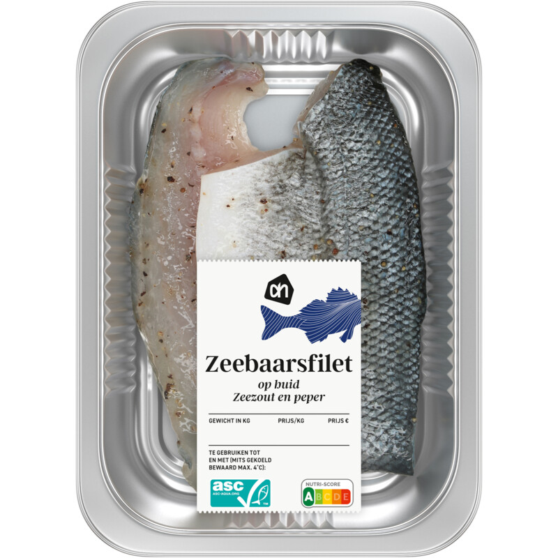 Een afbeelding van AH Zeebaarsfilet zeezout peper