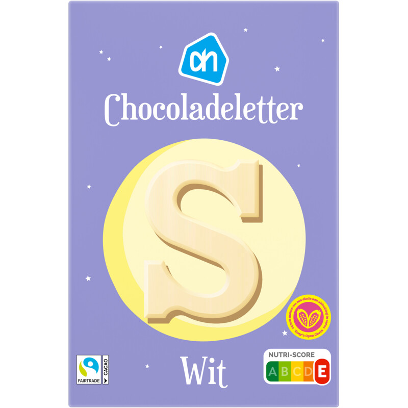 AH Chocoladeletter wit