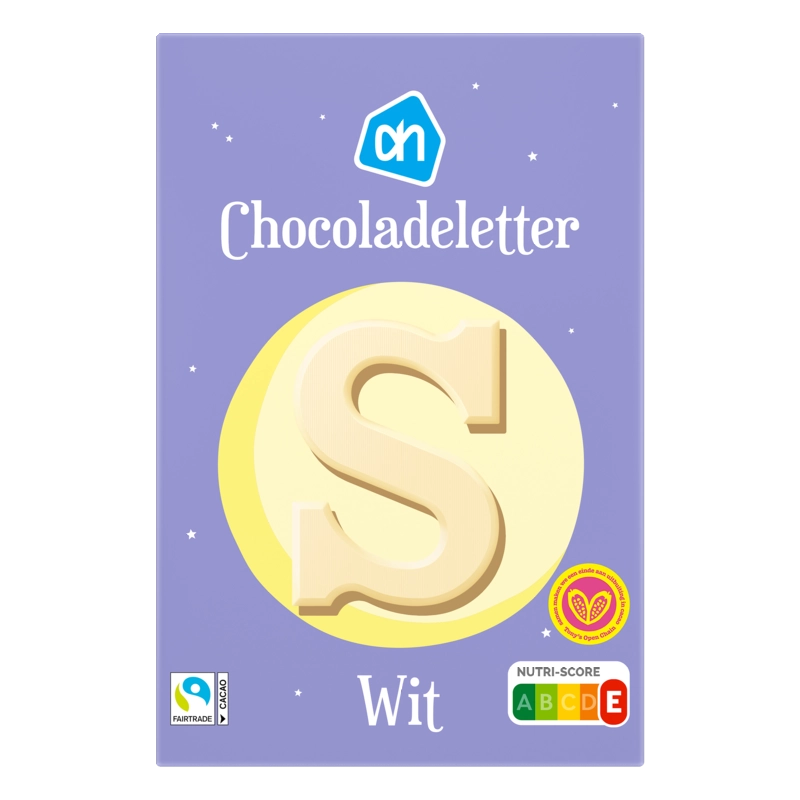 AH Chocoladeletter wit