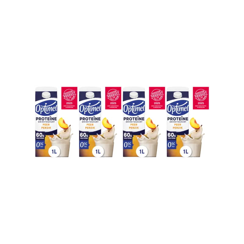 Optimel proteine drinkyoghurt perzik peer 4-pack