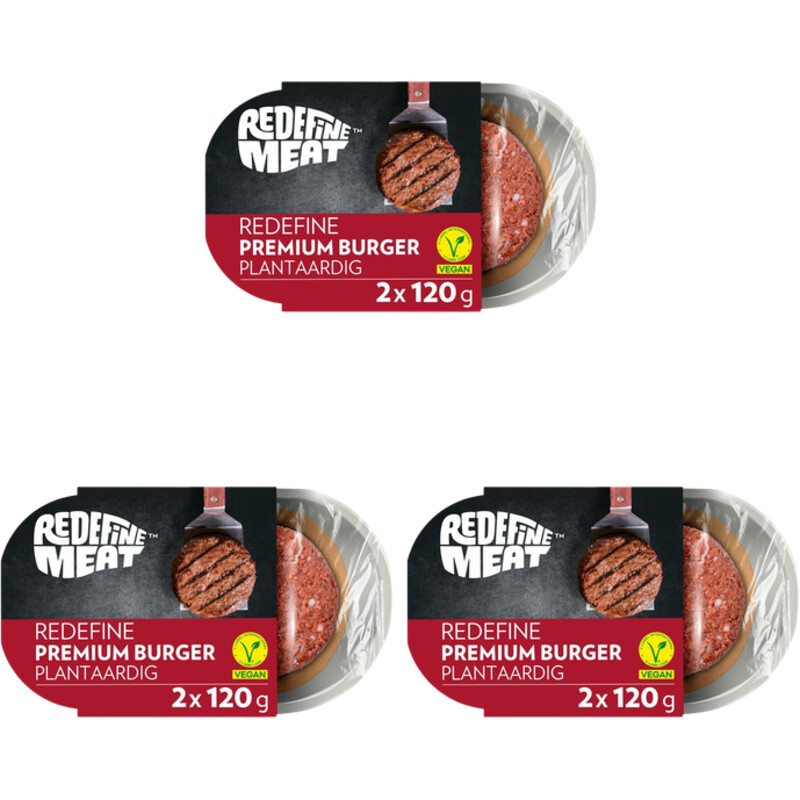 Een afbeelding van Redefine Meat Premium burgers 3-pack