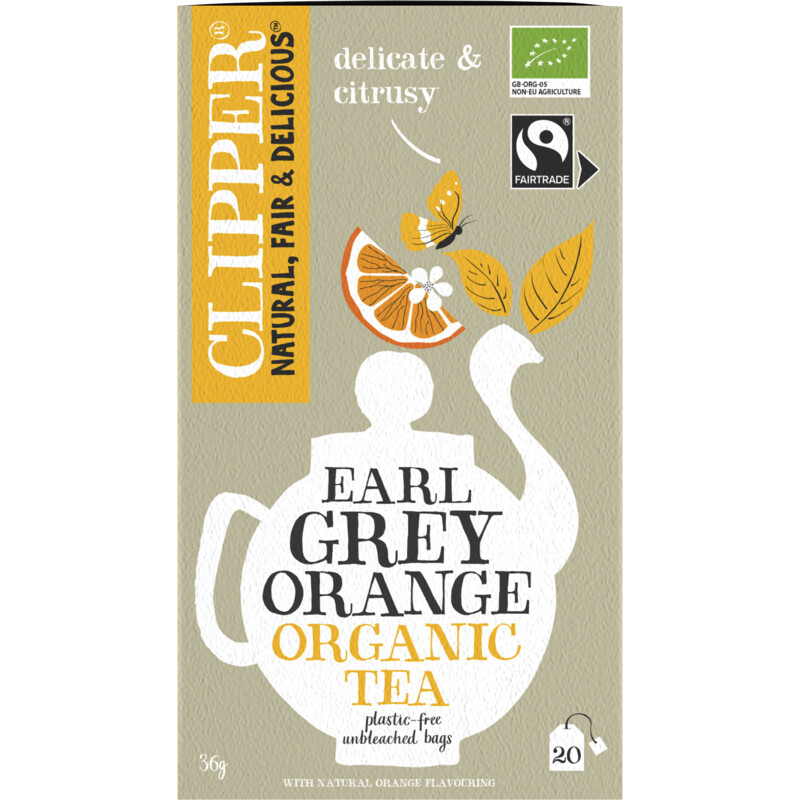 Een afbeelding van Clipper Earl grey orange organic tea
