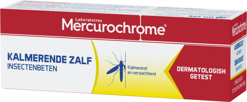 Mercurochrome Kalmerende zalf insectenbeten bel