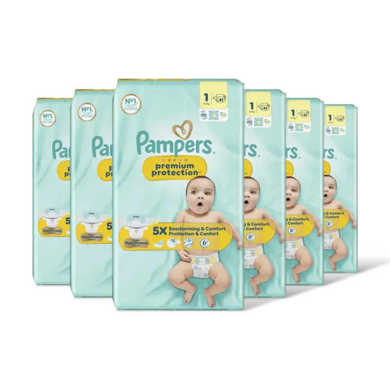Premium protection luiers maat 1 6-pack