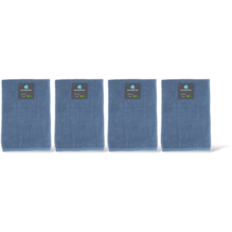 AH Keukendoek blauw 4-pack