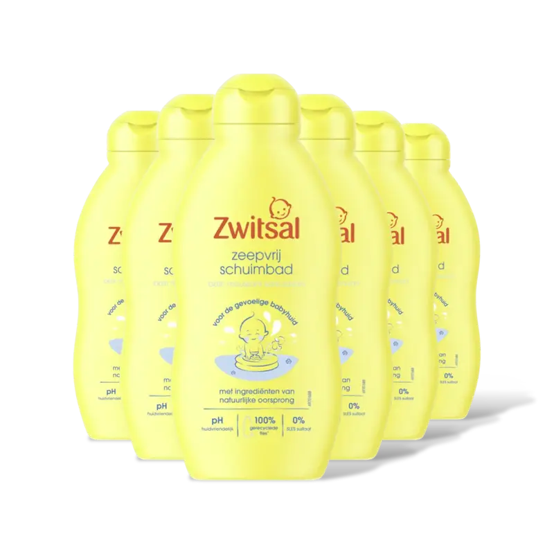 Baby zeepvrij schuimbad 6-pack