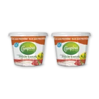 Campina Magere milde kwark aardbei 2-pack