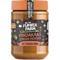 Een afbeelding van Flower Farm Pindakaas zonder palmolie met stukjes