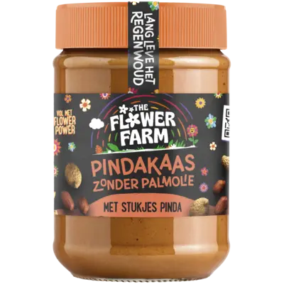 pdp-image-Flower Farm Pindakaas zonder palmolie met stukjes