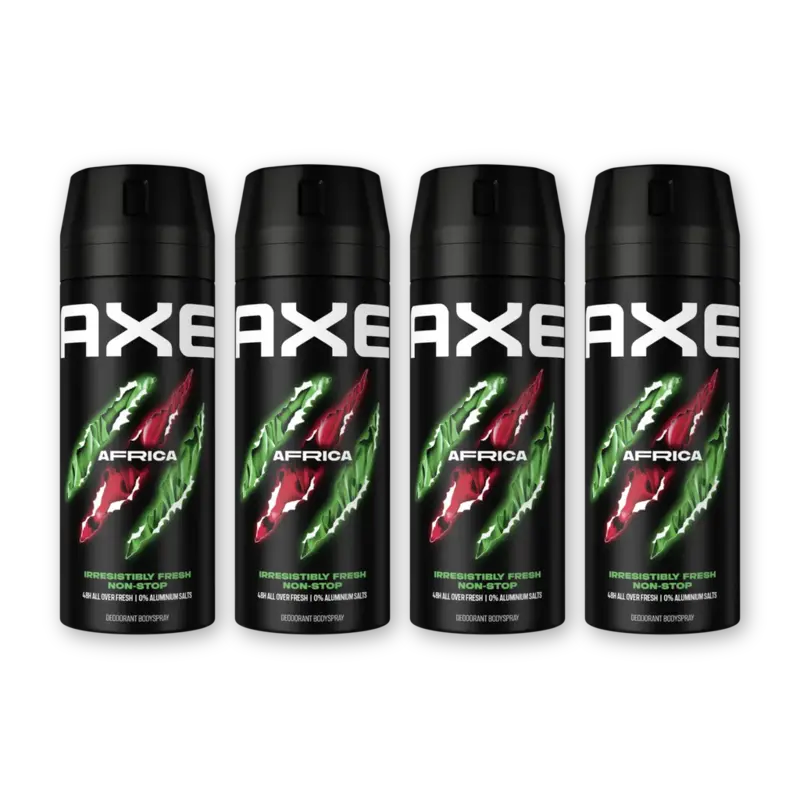 Axe Africa deodorant bodyspray 4-pack