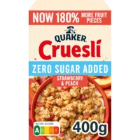 Een afbeelding van Quaker Zero sugar added strawberry & peach