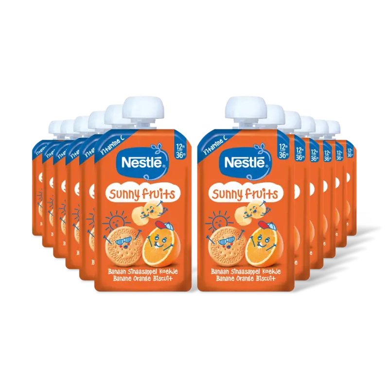 Sunny fruits knijpfruit banaan 12m+ 12pk