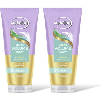 pdp-image-Andrélon Kokos volume boost 1 min masker 2-pack