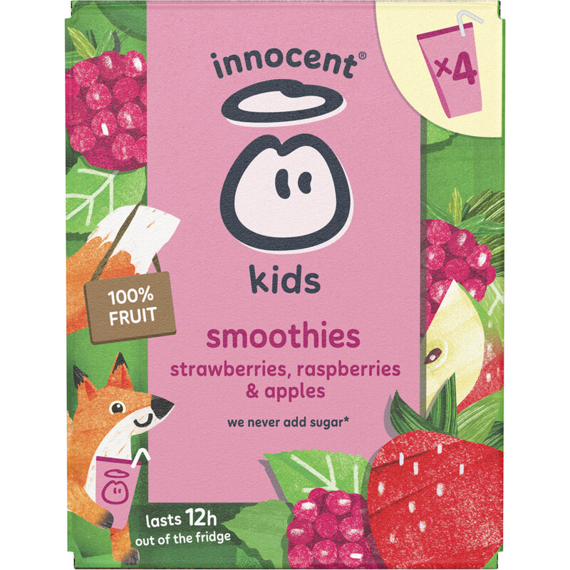innocent Kids strawberry raspberry 4-pack