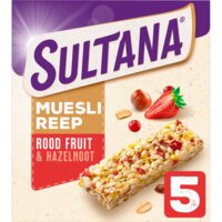 Een afbeelding van Sultana Mueslireep rood fruit & hazelnoot