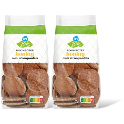 pdp-image-AH Biologisch Roomboter honing mini stroopwafels 2-pck