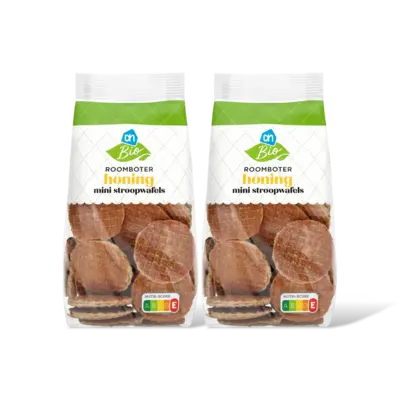 pdp-image-AH Biologisch Roomboter honing mini stroopwafels 2-pck
