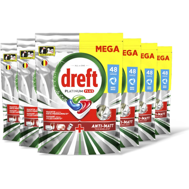 Dreft Platinum+ vaatwastabletten original 6pck