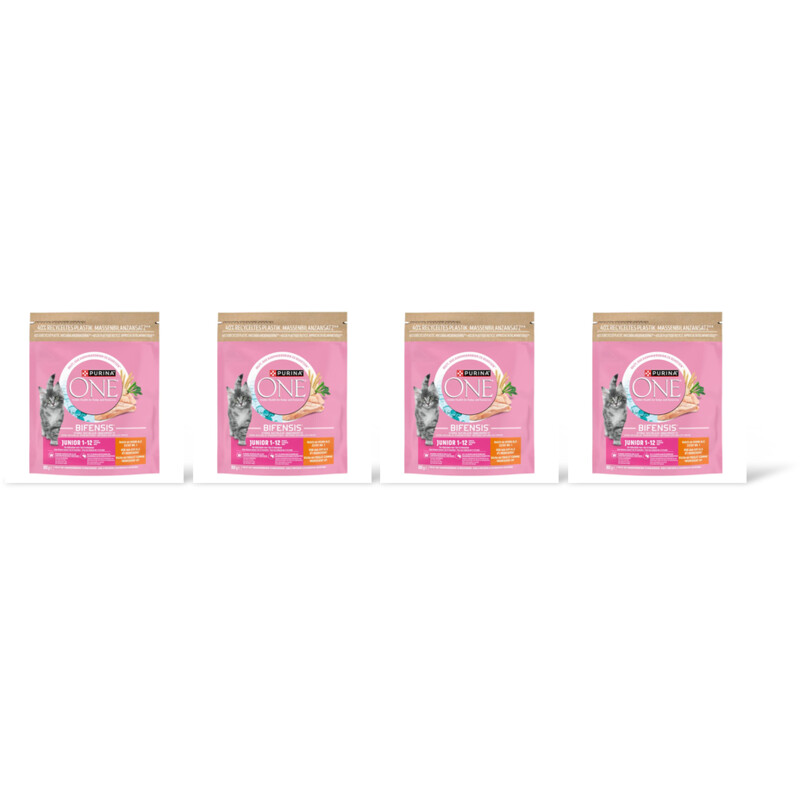 Purina ONE Junior 1-12 maanden rijk aan kip 4-pack