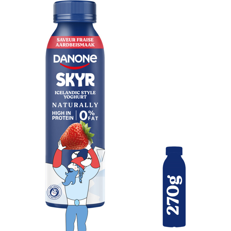Een afbeelding van Danone Skyr drink aardbei high protein 0% vet