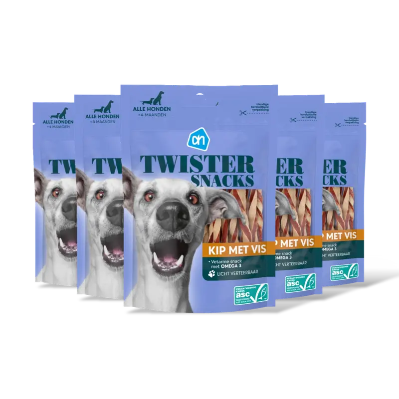 Twister snacks kip met vis 5-pack