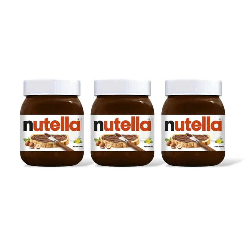 Nutella Hazelnootpasta 3-pack