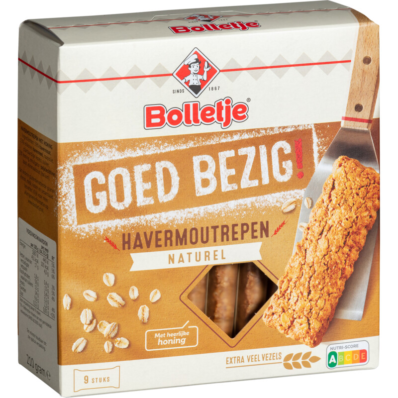 Een afbeelding van Bolletje Goed bezig havermoutrepen naturel
