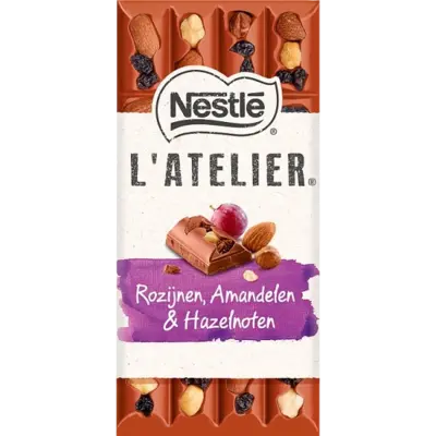 pdp-image-L'Atelier Melkchocolade rozijnen & amandelen